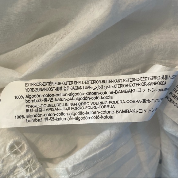 Zara White Eyelet Madison tiered Midi Dress - Picture 5 of 5